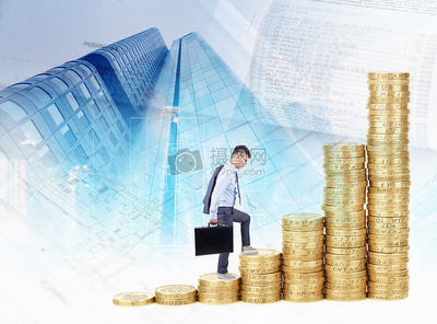 步步高升創意背景圖片下載-正版圖片500581483